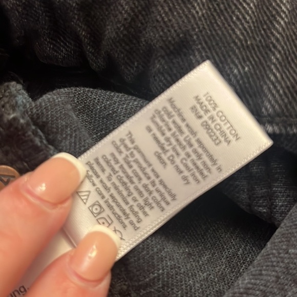 PacSun brand size 26 black denim distressed miniskirt - Picture 5 of 5